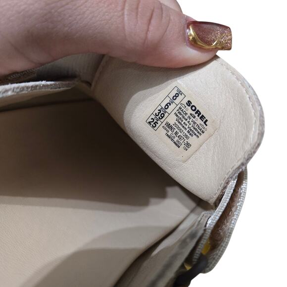 Sorel Viibe Omega Taupe Honey White Suede Clogs Women's Size: 8 Slip-On - Picture 5 of 5